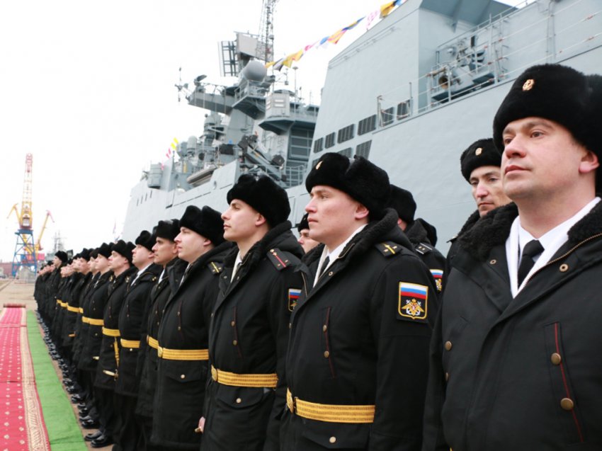 На СКР «Адмирал Григорович» впервые поднят Андреевский флаг На СКР «Адмирал Григорович» впервые поднят Андреевский флаг