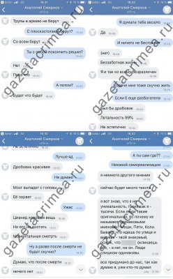Опубликована переписка керченского стрелка в соцсети ВК Опубликована переписка керченского стрелка в соцсети ВК
