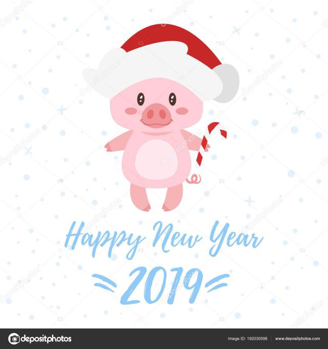 Картинки с Новым годом 2019 Свиньи (кабана): яркие открытки с прикольными поздравлениями