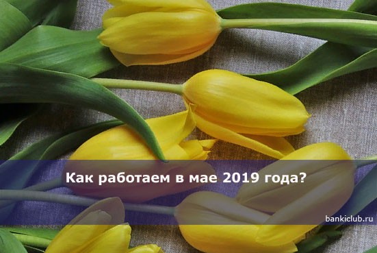 Как работаем в мае 2019 года?