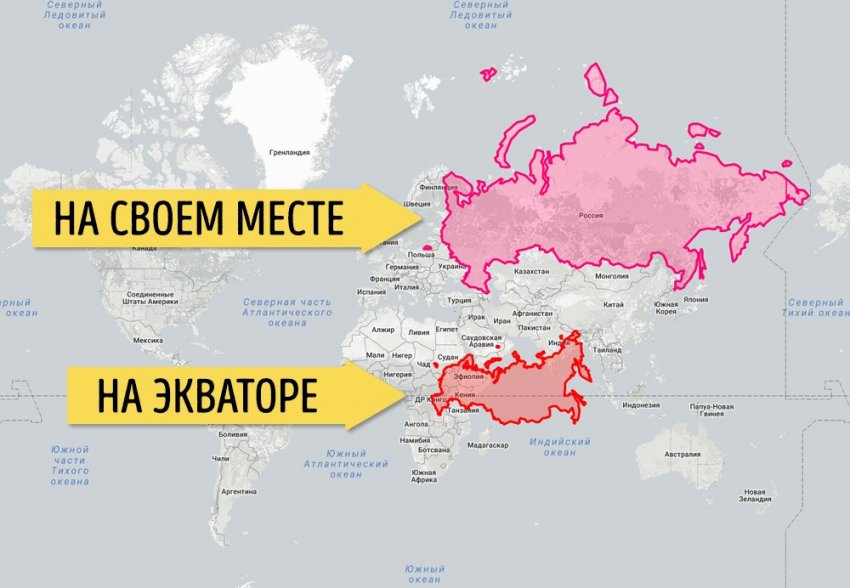 16 карт, переворачивающих старое представление о размерах стран и материков