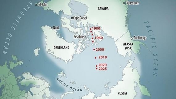 Северный магнитный полюс Земли продолжает смещаться к Сибири