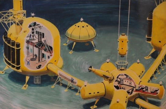 Проект ConShelf I - подводный дом на дне океана