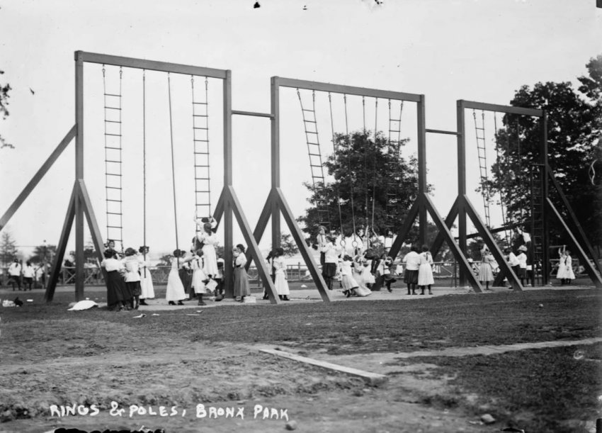 Какими были детские площадки 100 лет назад