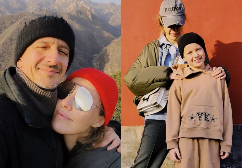 Ксения Собчак с мужем Константином Богомоловым и сыном Платоном отдыхает в Китае