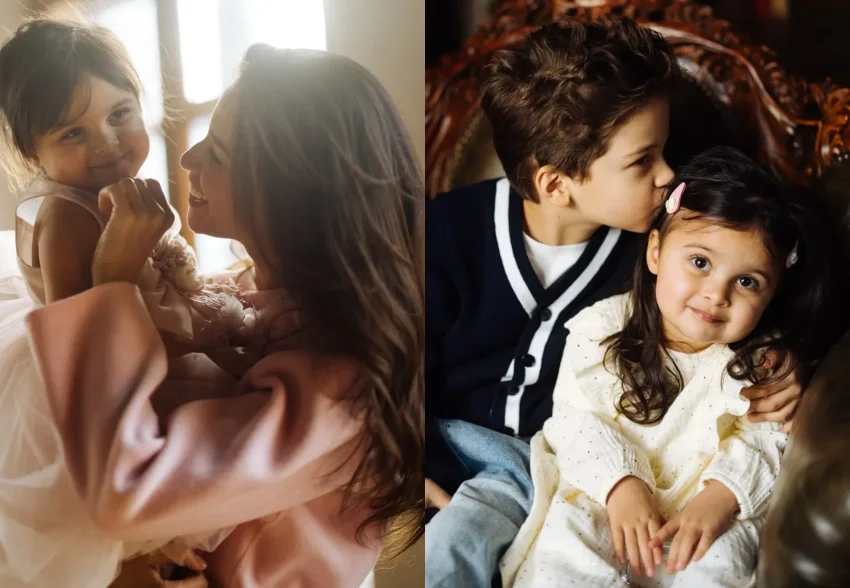 Равшана Куркова устроила новогоднюю фотосессию с подросшими детьми