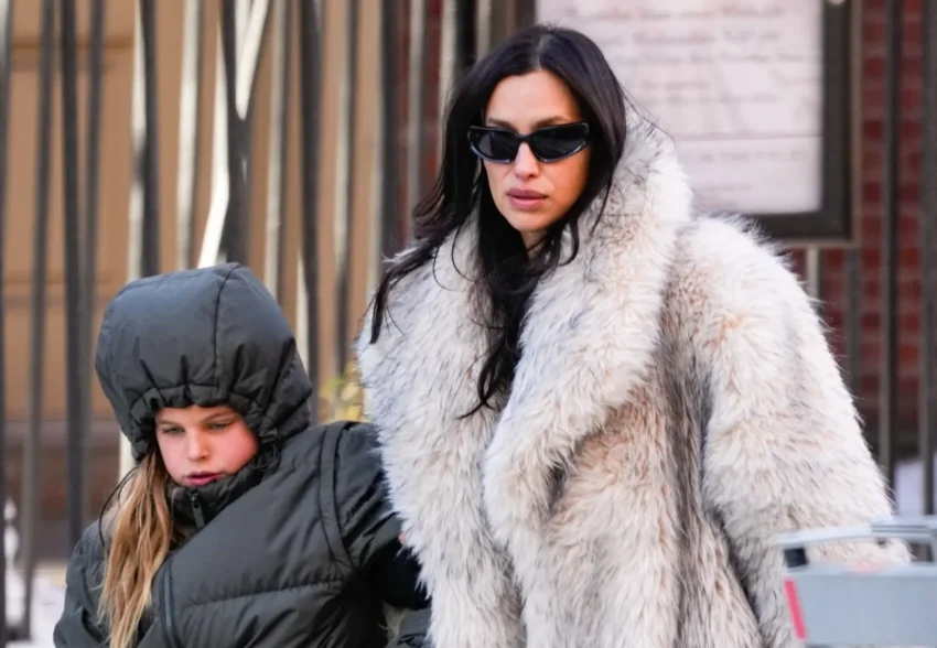 Ирину Шейк в шубе засняли вместе с восьмилетней дочерью от Брэдли Купера