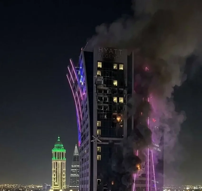 В Эр-Рияде горит отель, в котором, как утверждали в Иране, жили генералы США